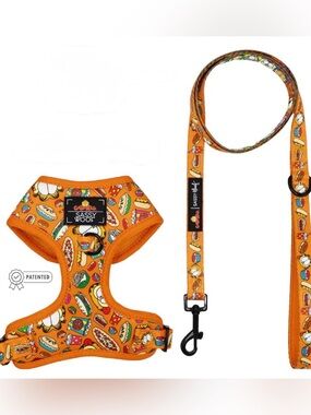 New Sassy Woof Garfield Dog / Cat Harness + Leash XS Harness and One Size Leash